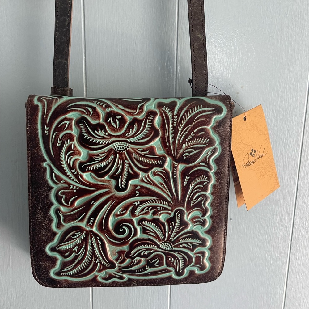 Patricia Nash Tooled Turquoise Crossbody